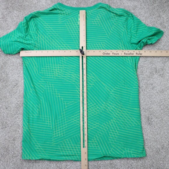 Nike Roger Federer Shirt Mens Large Green "RF" V-Neck Tennis S/S Athletic Cut - Picture 10 of 13
